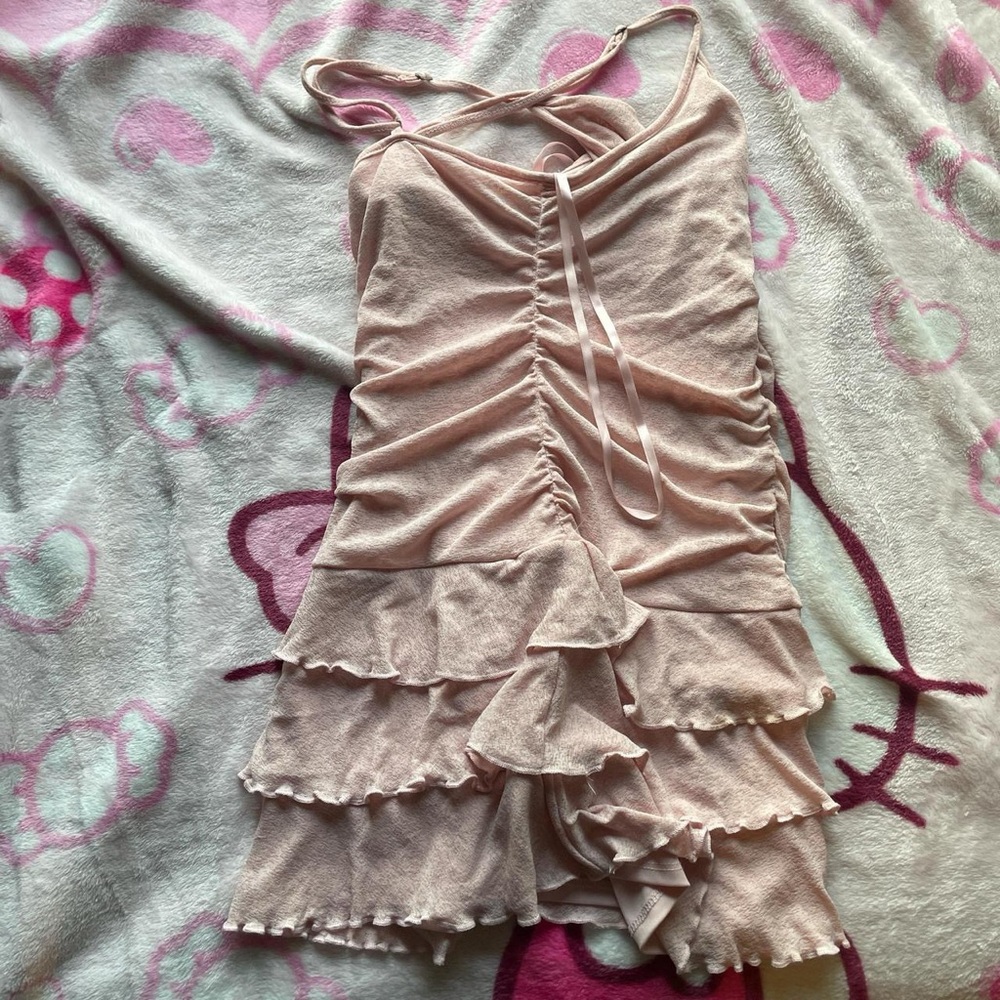 Wild Fable Pink Ruffled mini dress